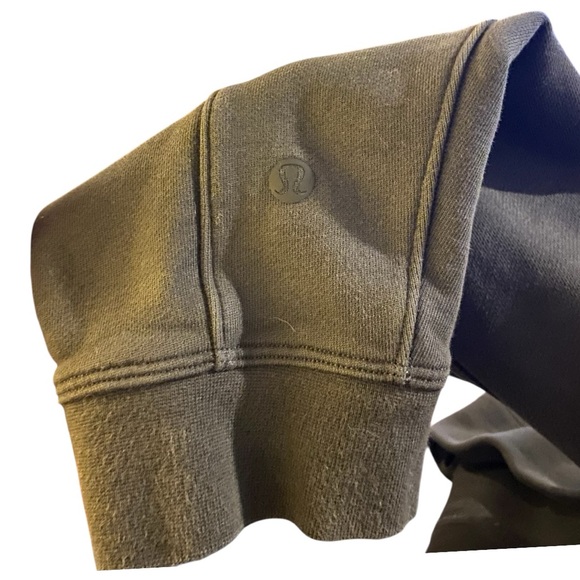 Lululemon French Terry Oversized Long Sleeve Crew Dark Olive Green XL M3DF8S - Picture 5 of 7